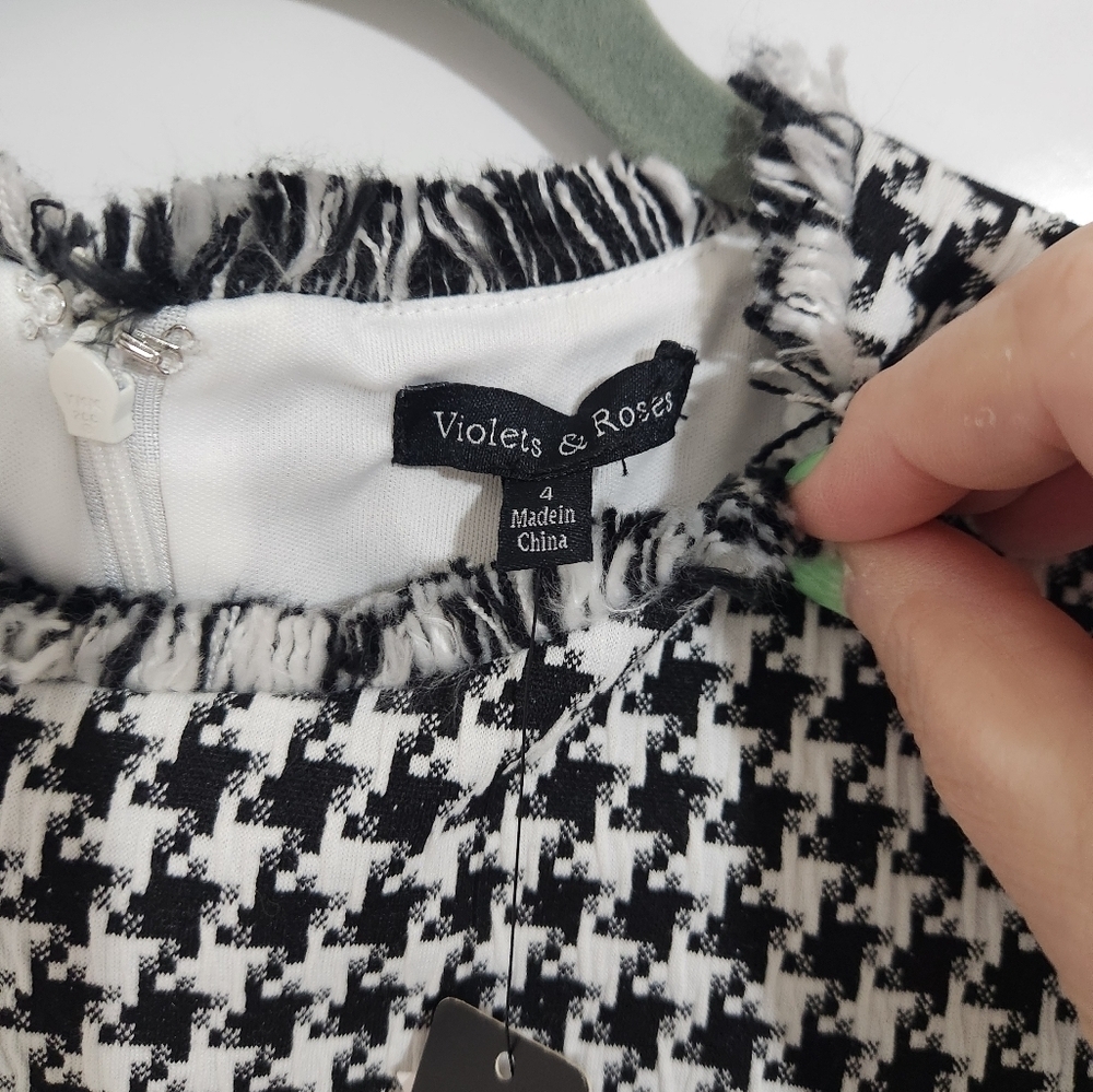 Violets & Roses HOUNDSTOOTH Dress, Size 4 - Picture 2 of 6